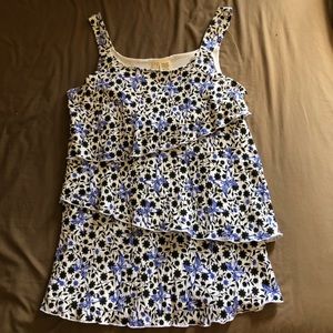 Butterfly pattern layered top